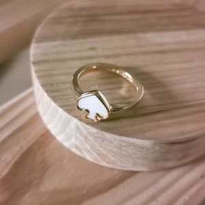 Kate Spade Spade mother pearl spade ring Size 7